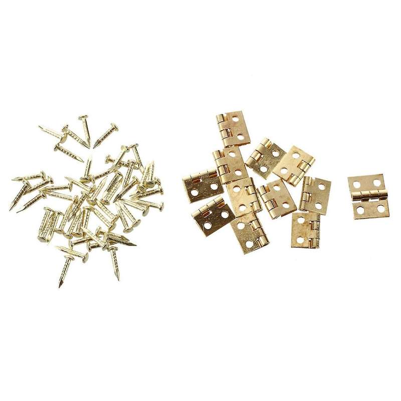 12pcs 1/12 Dollhouse Miniature Furniture Cabinet Closet Mini Hinges