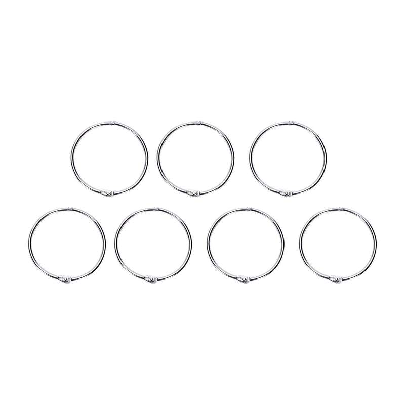 7 Pcs Metal 3.3 Inch Loose Leaf Rings Key Rings for Scrapbooking Book