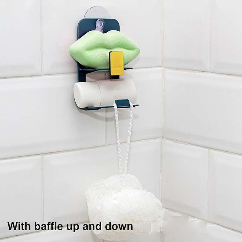 Double-layer Kitchen Sink Drain Rack Kitchen Sink Soap Holder Pink