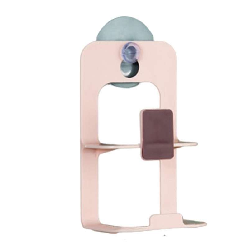 Double-layer Kitchen Sink Drain Rack Kitchen Sink Soap Holder Pink