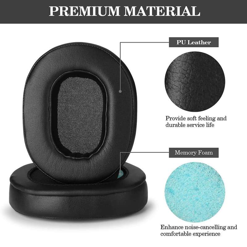Replacement Ear Pads for Ath M50x Fits Audio Technica M40x M30x Black