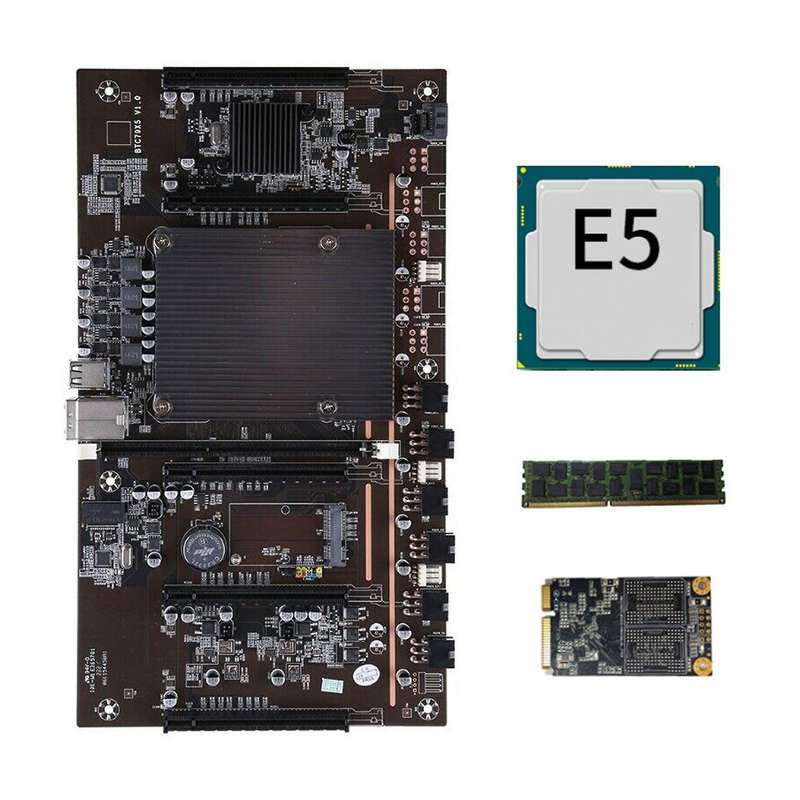 X79 H61 Btc Miner Motherboard 5x Pci-e 3080 with E5 2620 Cpu Recc