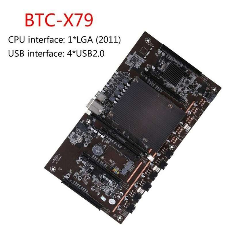 X79 H61 Btc Miner Motherboard 5x Pci-e 3080 with E5 2620 Cpu Recc