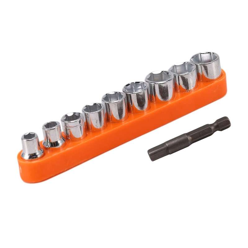 9pcs /10pcs 1/4 Inch Hex Bit Socket Wrench 5/6/7/8/9/10/11/12/13mm