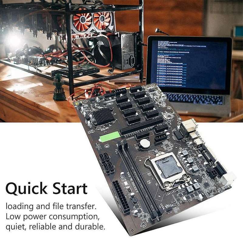 B250 Btc Motherboard with Sata 15pin to 6pin Power Cord for Miner