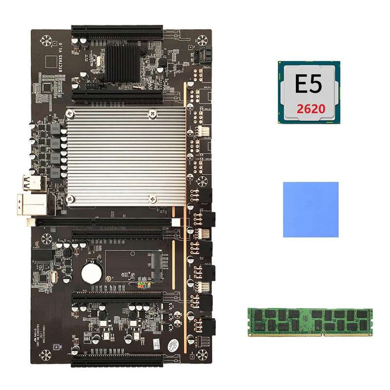 Motherboard H61 Lga Ddr3+e5 2620 Cpu+recc 4g Ddr3 Ram+thermal Pad