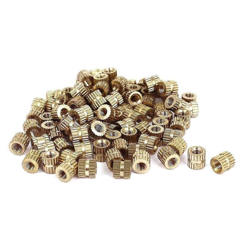 Metric Threaded Brass Knurl Round Insert Nuts 100pcs