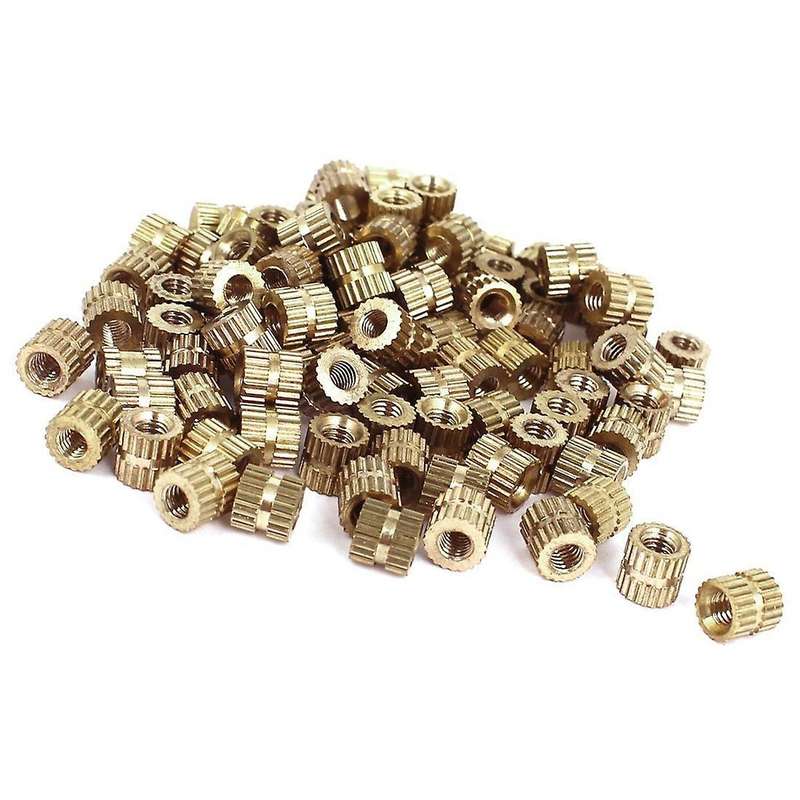 Metric Threaded Brass Knurl Round Insert Nuts 100pcs