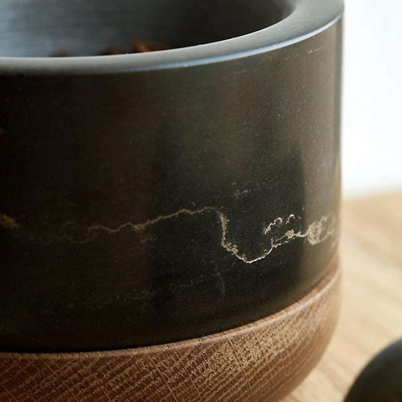 Marble Mortar Pestle Set Herb Cru-sher and Stone Grinder, for Kitchen
