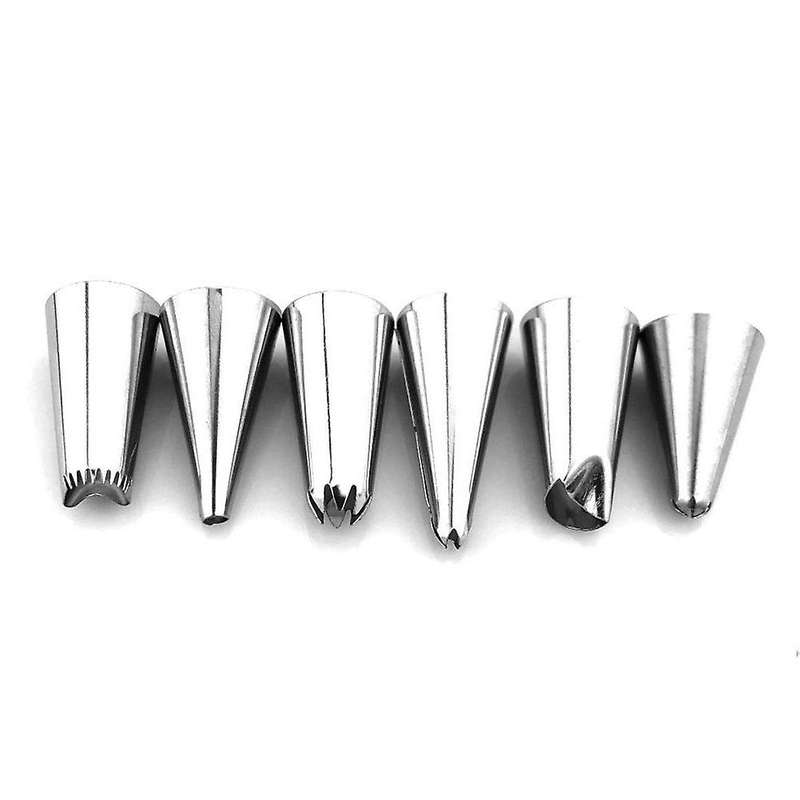 8pcs/set Pastry Bag Decorating Tools Reusable +6 Nozzle Set-c