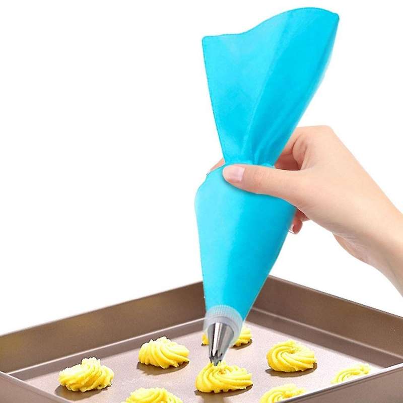 8pcs/set Pastry Bag Decorating Tools Reusable +6 Nozzle Set-c