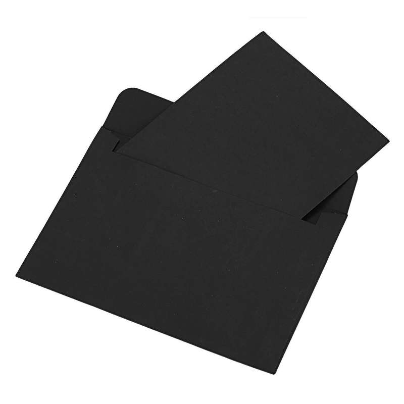 10pcs Black Paper Envelope Plain and Plain Postcard Bag