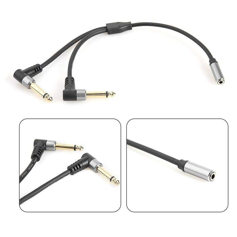 1/8 Inch Socket to 1/4 Inch Plug Y Splitter Adapter Cable