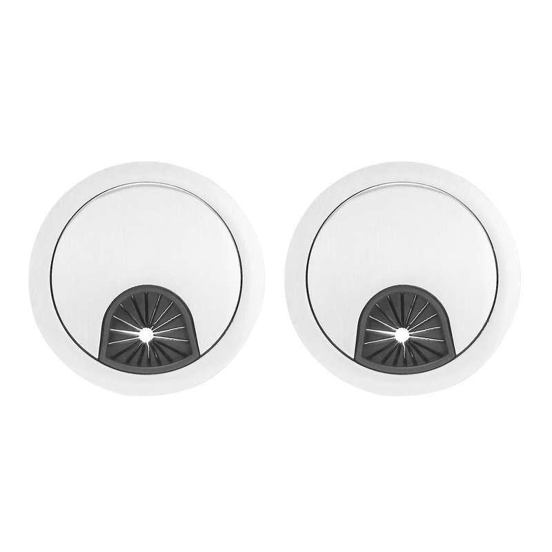 Pc Computer Stainless Steel 50mm Diameter Grommet Cable Hole Cover