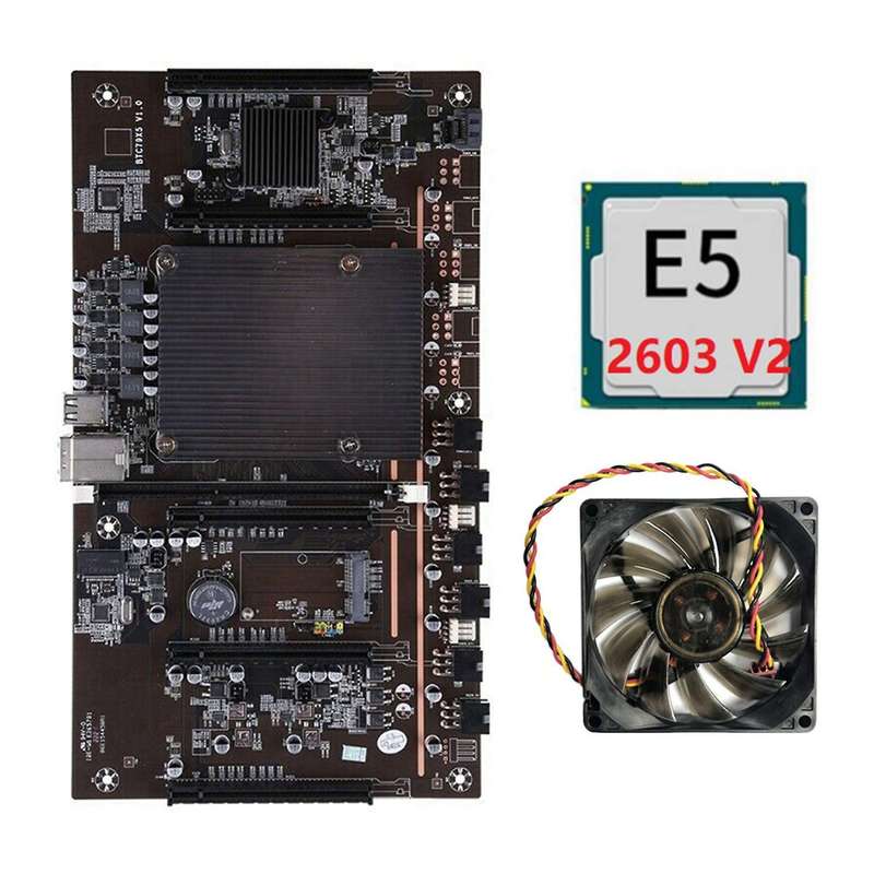 H61 X79 Btc Miner Motherboard with E5 2603 Cpu+cooling Fan Lga 2011