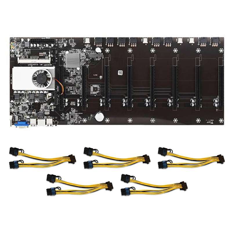 T37 Btc Mining Motherboard with Cpu+8x8pin for Btc Miner Mining