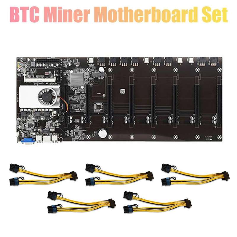 T37 Btc Mining Motherboard with Cpu+8x8pin for Btc Miner Mining