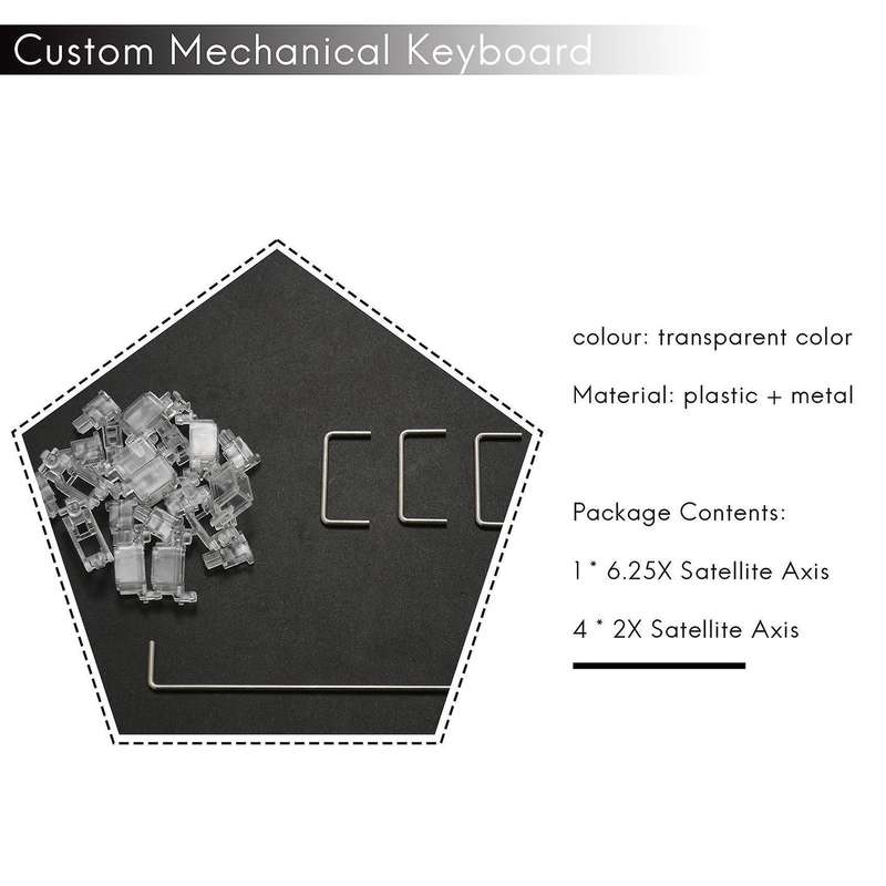 Plate Mounted Stabilizers 6.25x for Mechanical Keyboard(transparent)