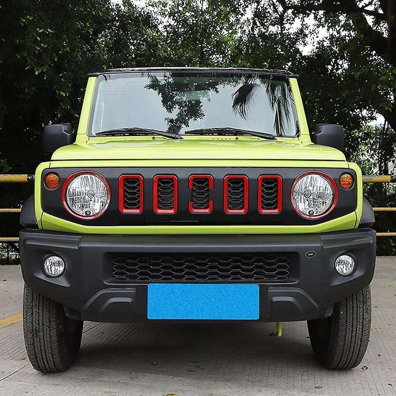 Car Front Light Lamp Cover Headlight Grille Decoration Cover,red