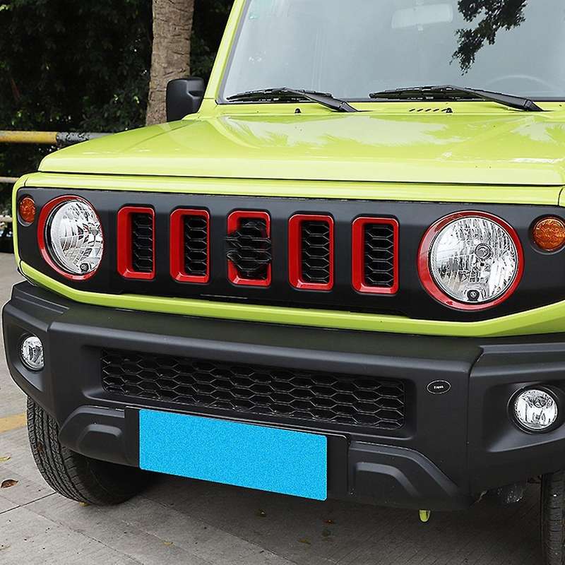 Car Front Light Lamp Cover Headlight Grille Decoration Cover,red