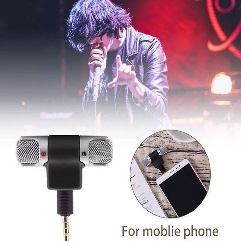 Mini 3.5mm Jack Stereo Microphone Recording Microphone for Smartphone