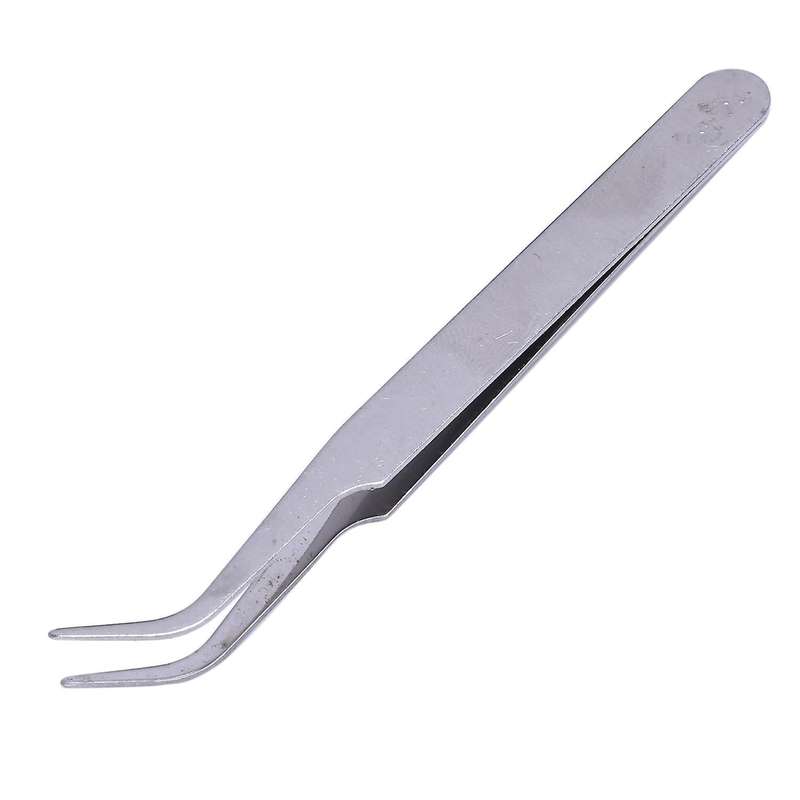 2 X Stainless Steel Nail Art Tweezer Tool Rhinestones Gems Eyelash Nail Art Acrylic Gel Picking Tool