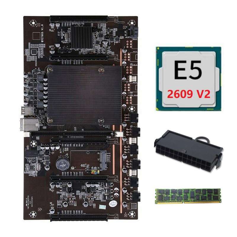 H61 X79 Btc Miner Motherboard with E5 2609 V2 Cpu+recc 4g Ddr3 Ram