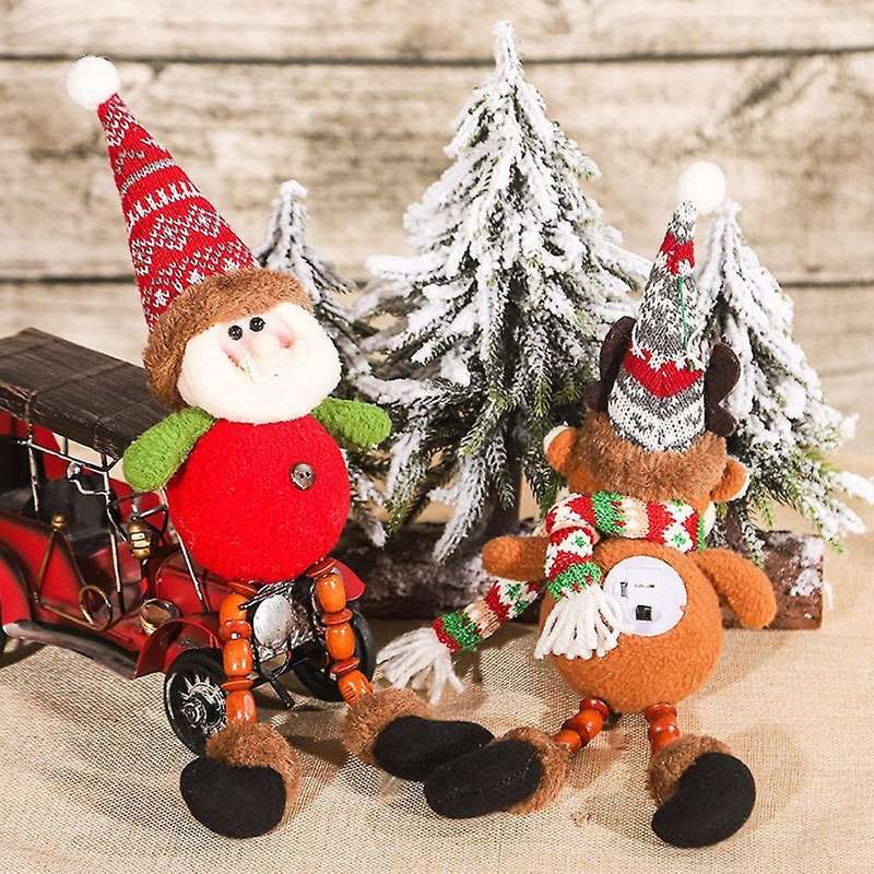 Santa Claus Christmas Doll Merry Christmas Decorations for Home Khaki