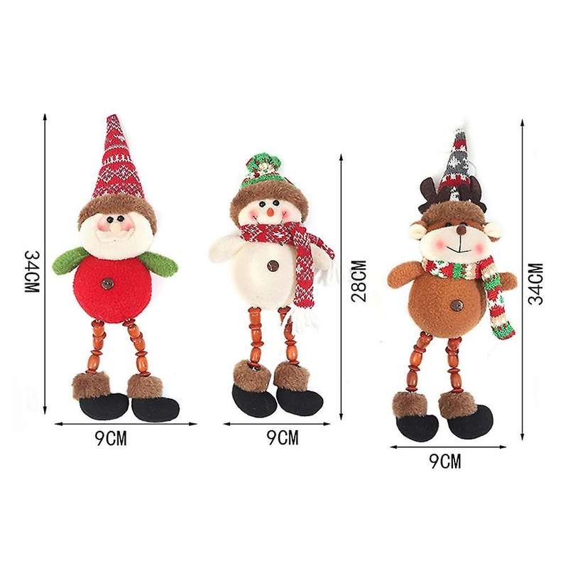 Santa Claus Christmas Doll Merry Christmas Decorations for Home Khaki