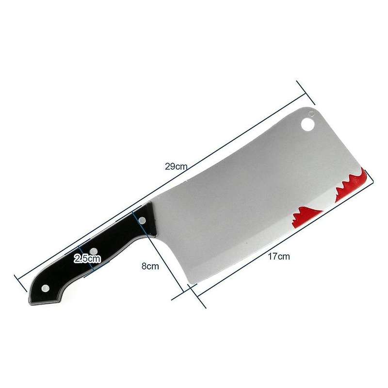 Bloody Cleaver, Fake Knifes Realistic Kitchen Cleaver Prop