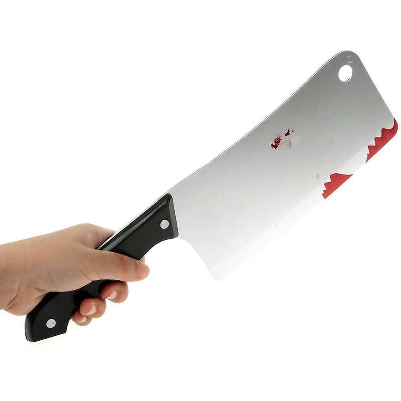 Bloody Cleaver, Fake Knifes Realistic Kitchen Cleaver Prop