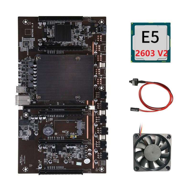 Btcx79 H61 Mining Motherboard with E5 2603 V2 Cpu+fan for Btc