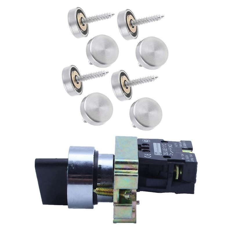 Ac 240v 3a No Spst Black Cap 2 Position Selector Rotary Switch