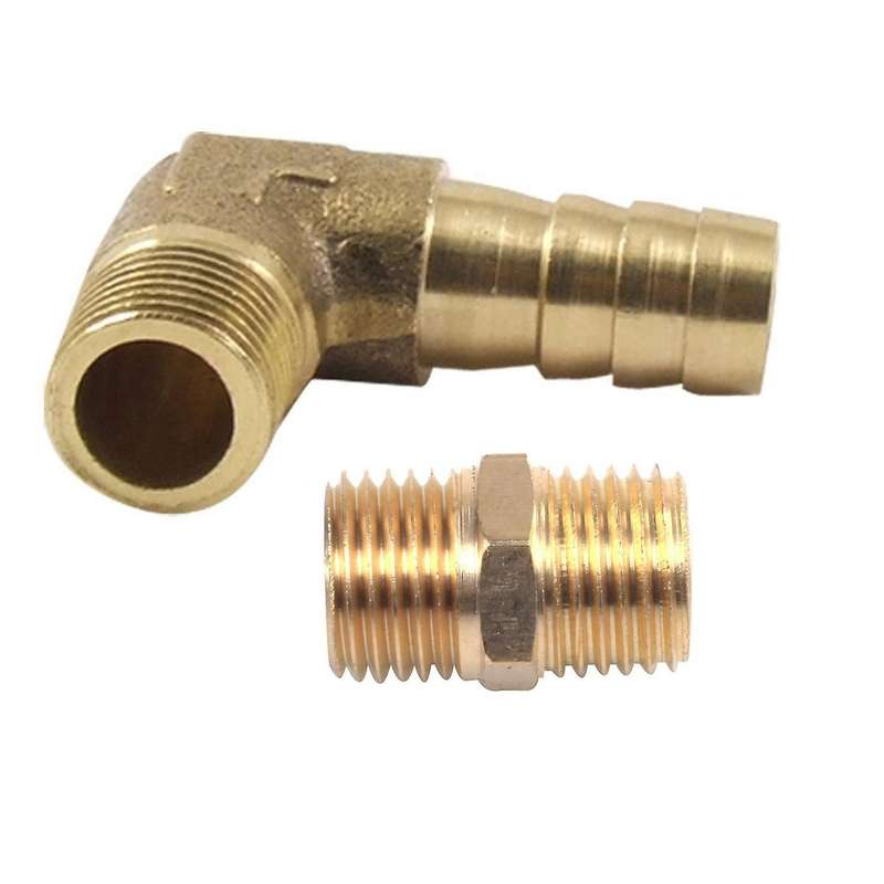 8mm Hosex Male Thread 90 Degree Brass Elbow Barb Coupler Connector