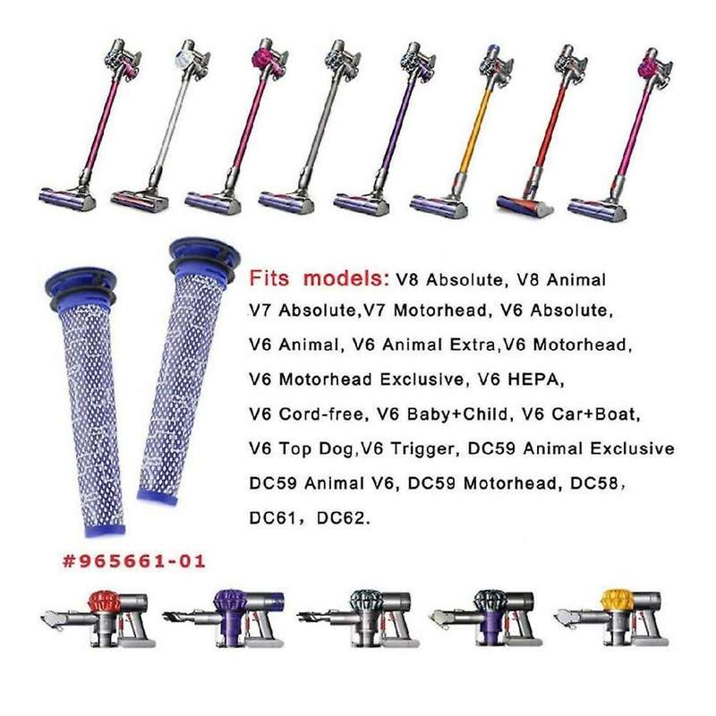 Filter for Dyson Absolute Animal Motorhead- V8+, V8, Vacuum 2 Pack