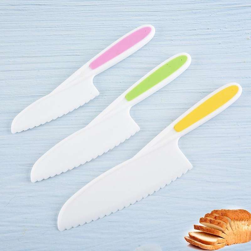 3pcs Children Cake Kindergarten Vegetable Knife Bread Dessert Knife D