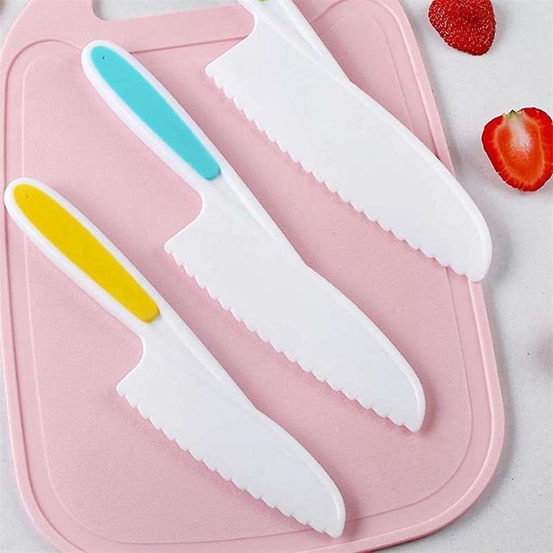 3pcs Children Cake Kindergarten Vegetable Knife Bread Dessert Knife D
