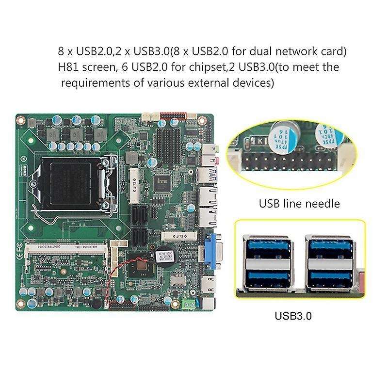 Dual Network Port Desktop Computer Itx Industrial Control Motherboard