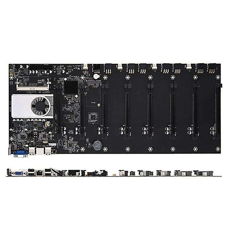 Miner Motherboard Btc-t37 with Cpu Group 8 Gpu Slot Power Cord Ddr3