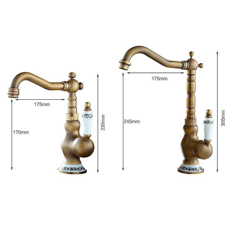 360 Degree Swivel Spout Basin Mixer Tap Kitchen Faucet 23cm