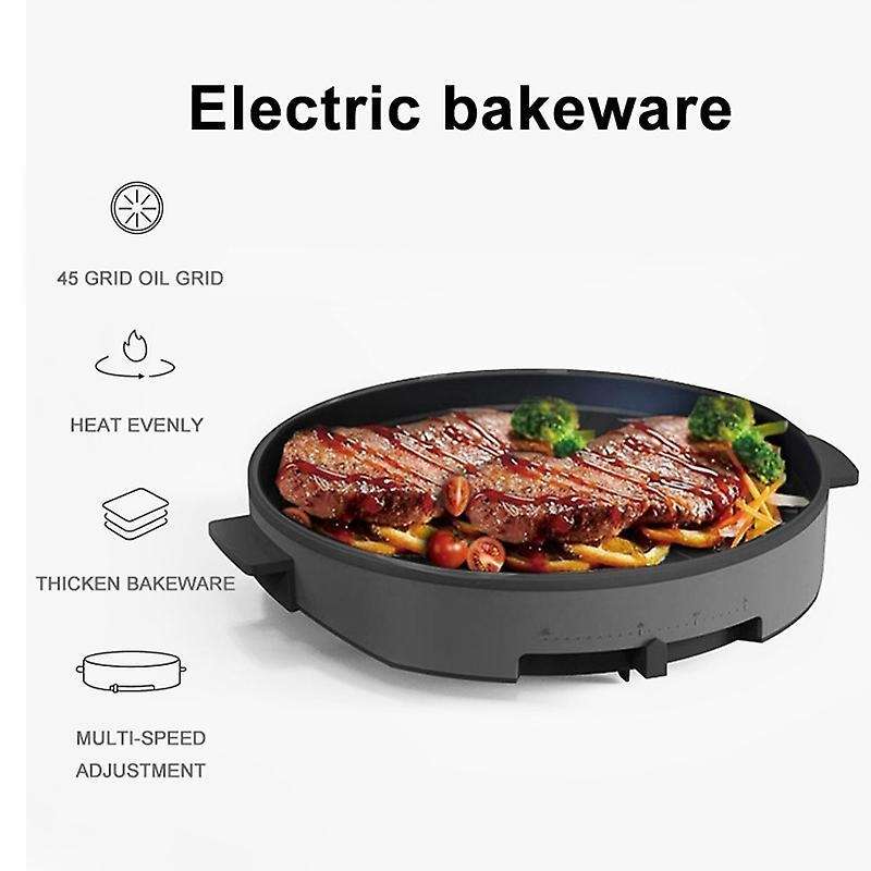 220v Smokeless Electric Pan Grill Bbq Stove Non-stick Eu Plug