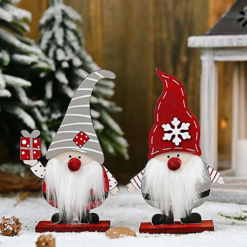 Wooden Gift Box Old Man Forest Standing Old Man Desktop Decoration