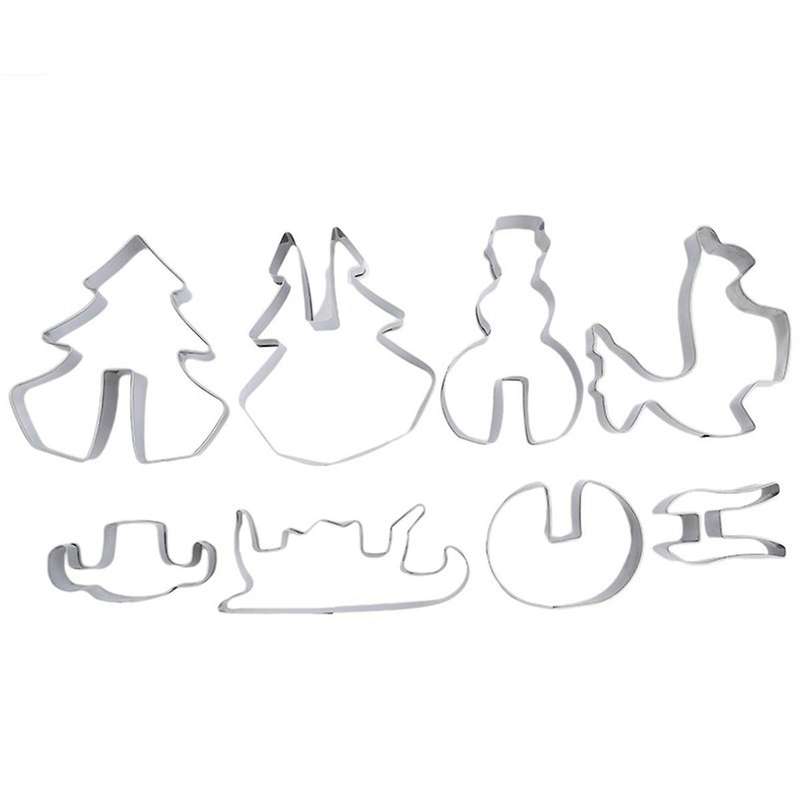 Cartoon Christmas Biscuit Mold 8-piece Set Christmas Biscuit Mold