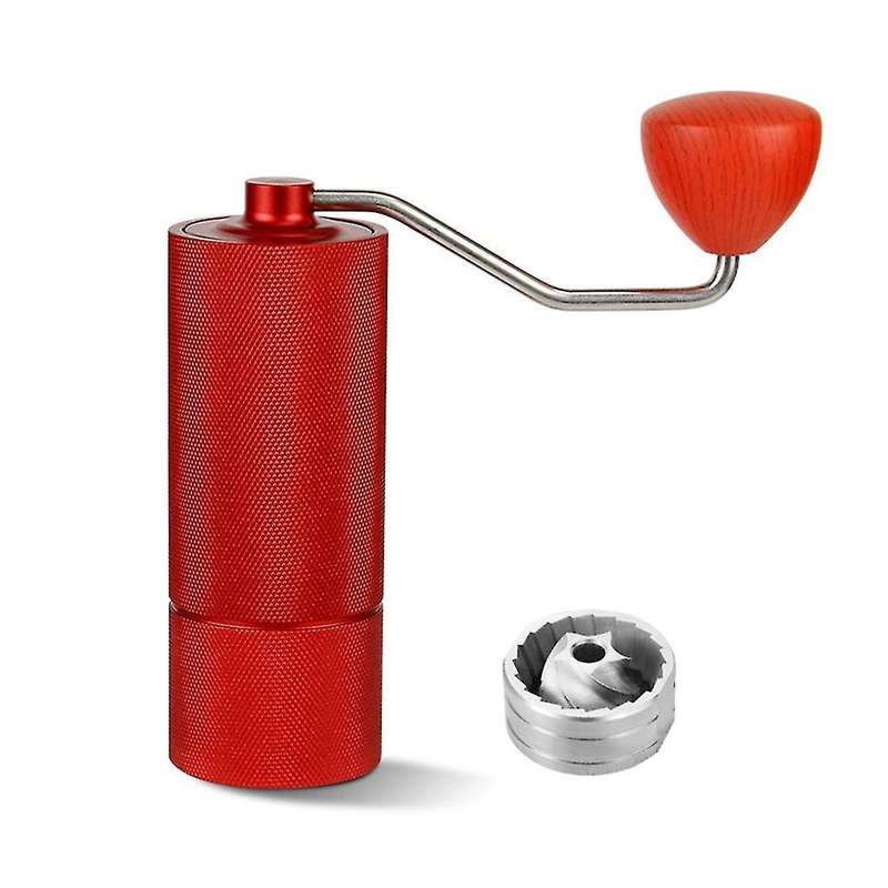 Manual Coffee Grinder Capacity Steel Core Burr,red 6 Corners