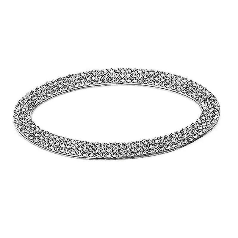 Steering Wheel Bling Logo Emblem Diamond Crystal Shiny Decal Cover