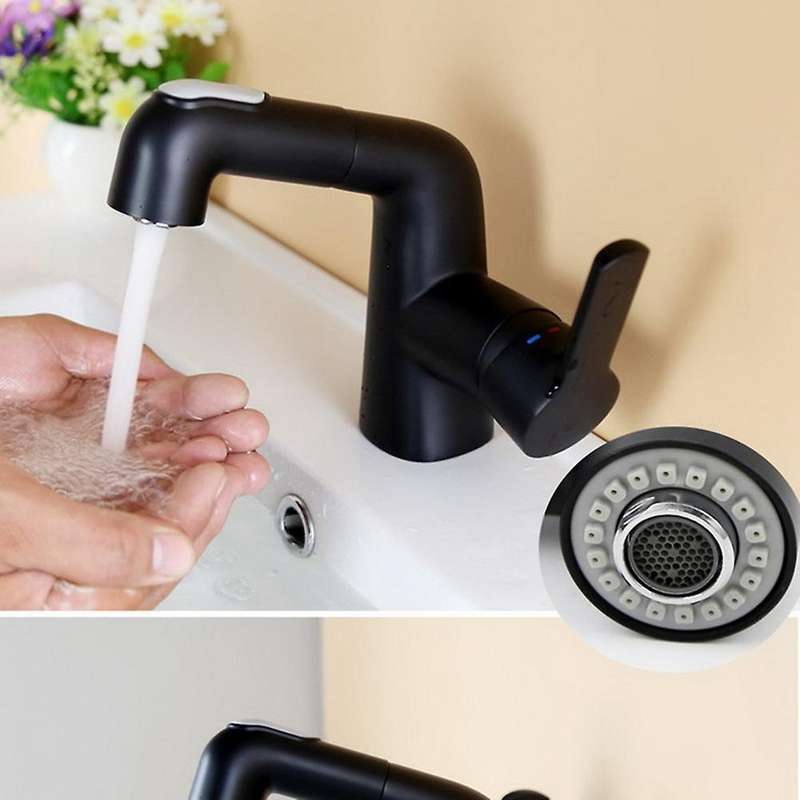 Basin Faucet 2 Modes Pull Down Spray Head for Bathroom Sink Bar