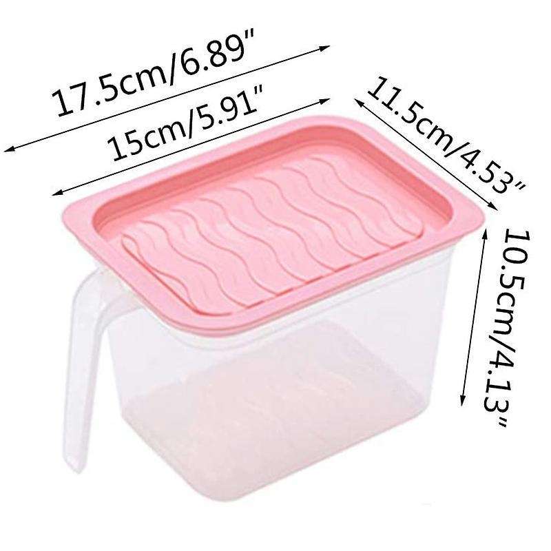 2pcs Refrigerator Multi-layer Fresh-keeping Box Storage (blue+pink)