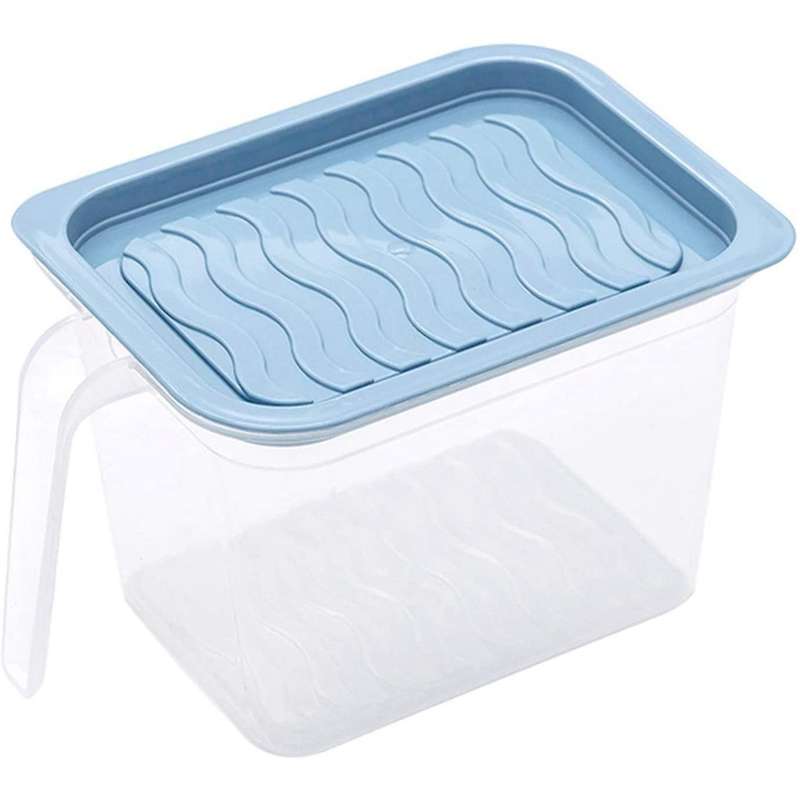 2pcs Refrigerator Multi-layer Fresh-keeping Box Storage (blue+pink)