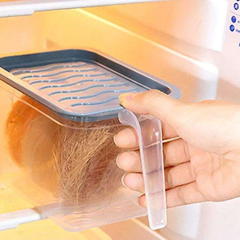 2pcs Refrigerator Multi-layer Fresh-keeping Box Storage (blue+pink)