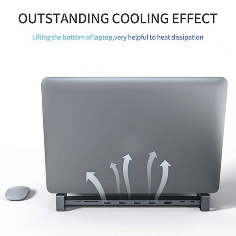 Usb C Hub Dock Station 9 In 1 Type C to Usb 3.0 Hdmi for Pc Macbook